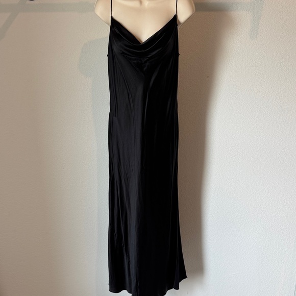Victoria's Secret Dresses & Skirts - Victoria's Secret 90’s Vintage Long Black 100% Silk Slip Maxi Dress